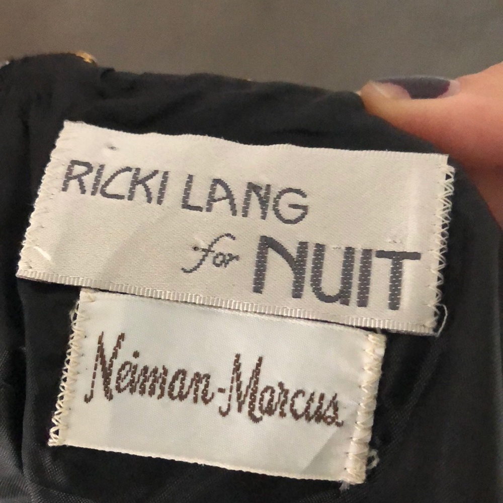 Vintage Neiman Marcus Dress, black velvet - Picture 3 of 8